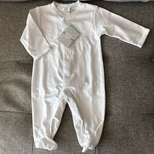KISSY KISSY Baby Boy’s White/Blue Kissy Basics Footie 3-6 months